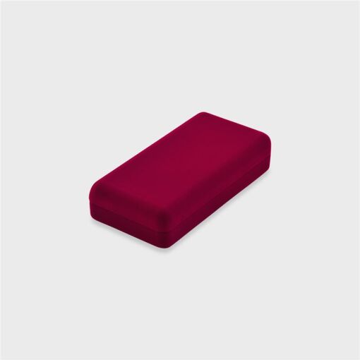 CAIXA RETANGULAR PARA CONJUNTO EM VELUDO VERMELHO