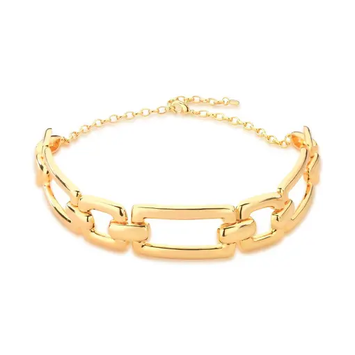 CHOKER COM ELOS QUADRADOS E RETANGULARES VAZADO