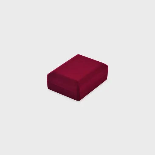 CAIXA RETANGULAR PARA CONJUNTO  EM VELUDO VERMELHO