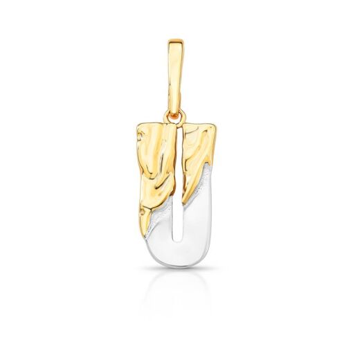 PINGENTE DE LETRA "U" COM FECHO DOIS TONS