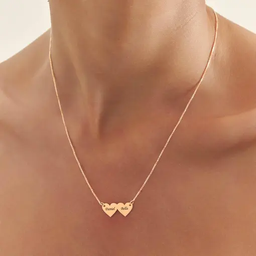 GARGANTILHA CORAÇÃO PERSONALIZADA COM 2 NOMES