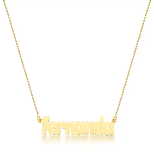 GARGANTILHA PERSONALIZADA NOME COM ATÉ 9 LETRAS