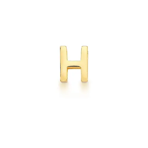PINGENTE LETRA "H" LISO BANHADO A OURO