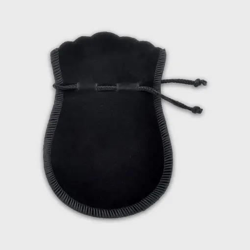 SAQUINHO DE VELUDO MÉDIO - PRETO COM 25 UNIDADES