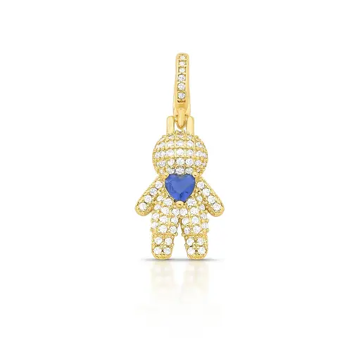 PINGENTE DE MENINO COM CRISTAL E FECHO