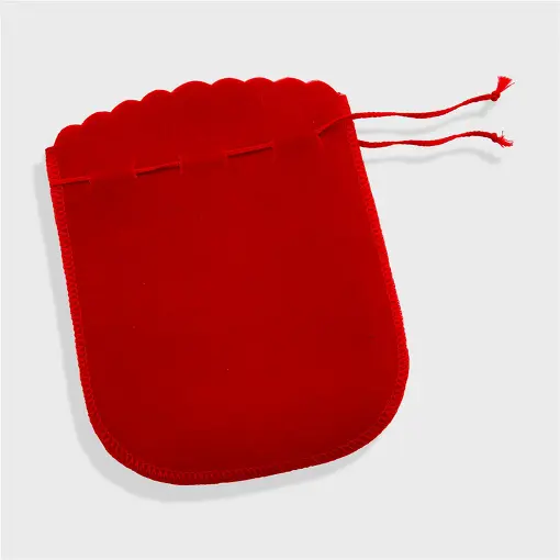 SAQUINHO DE VELUDO VERMELHO MÉDIO PACOTE COM 10 UNIDADES