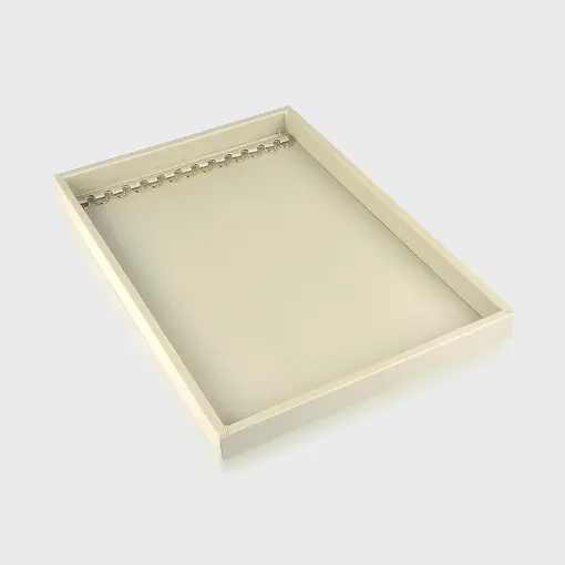 BANDEJA PARA COLAR EM COURINO COR PÉROLA PARA BOLSA