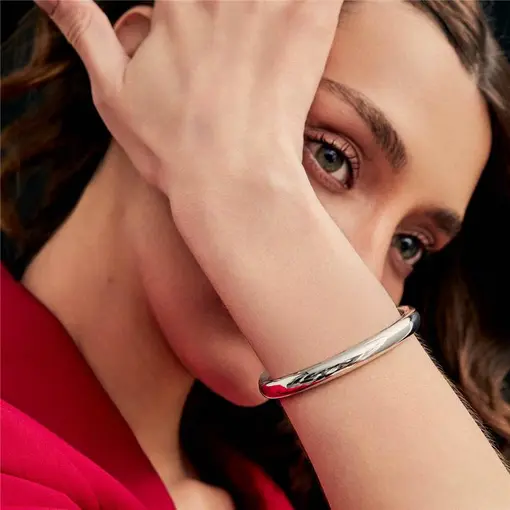 BRACELETE ABAULADO LISO COM ABERTURA