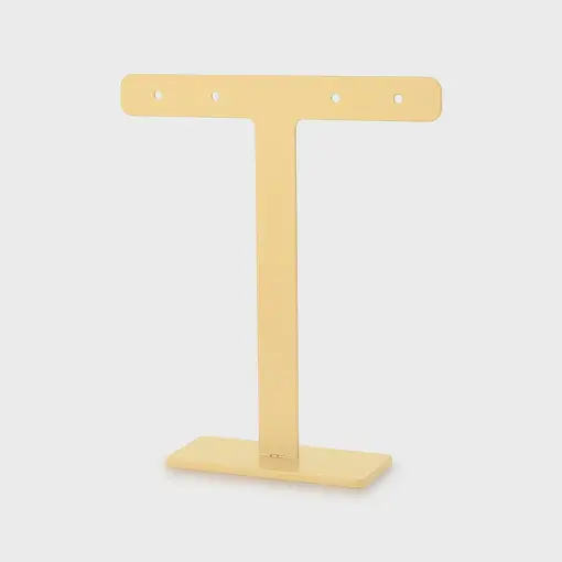 EXPOSITOR T PARA BRINCO QUATRO FUROS METAL ZAMAC NA COR BRONZE