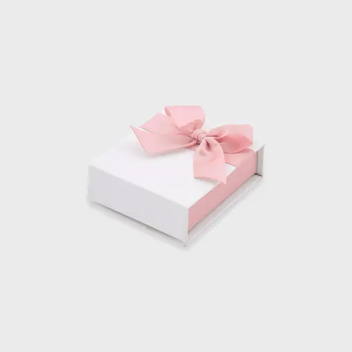 EMBALAGEM DE PAPEL ROSA E BRANCO PARA CONJUNTO