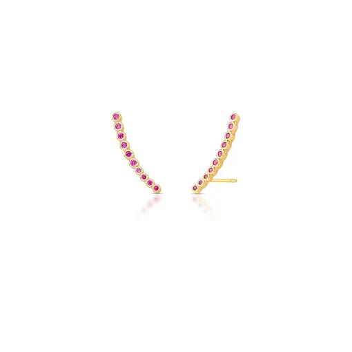 BRINCO EAR CUFF COM CRISTAIS REDONDOS