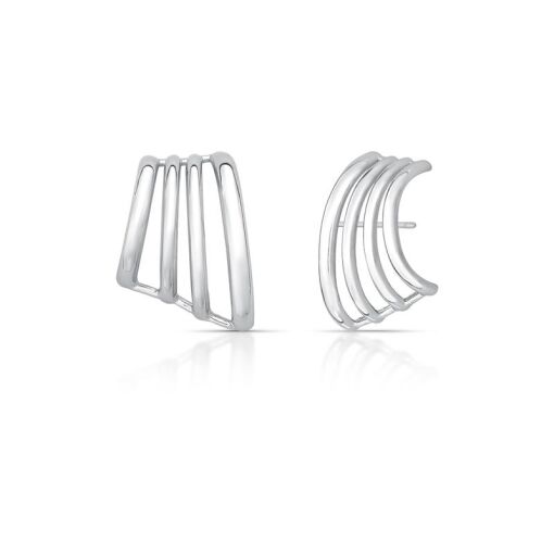 BRINCO EAR HOOK COM QUATRO VOLTAS LISO E VAZADO
