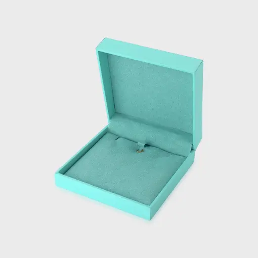 CAIXA QUADRADA PARA CONJUNTO EM COURINO TURQUESA