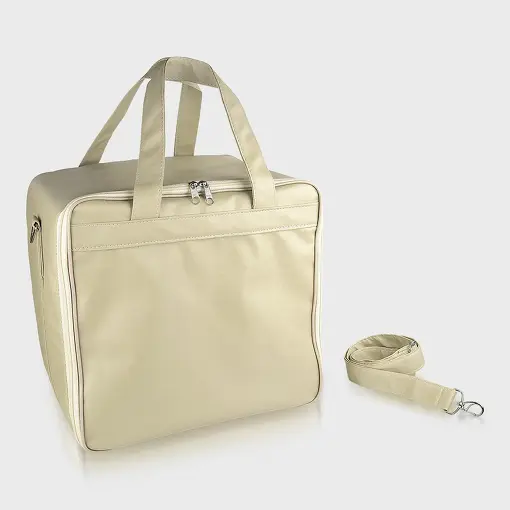 BOLSA COM 8 BANDEJAS EM FACTO NA COR PÉROLA
