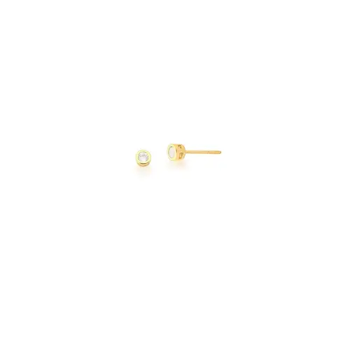CONJUNTO BRINCO E PINGENTE PONTO DE LUZ BANHADO A OURO