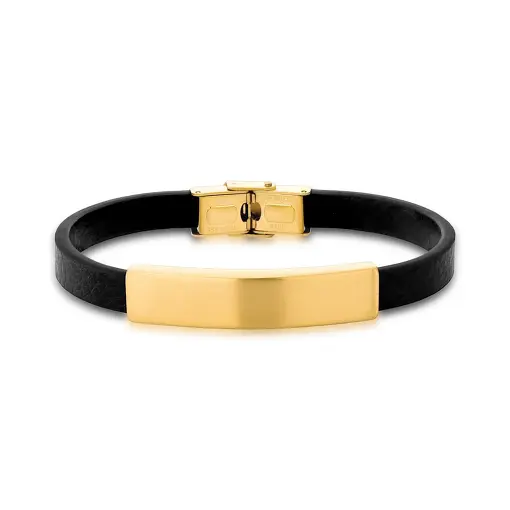 PULSEIRA COM RETANGULAR LISO EM COURINO