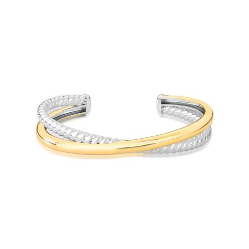 BRACELETE TRANÇADO E TEXTURIZADO COM ABERTURA