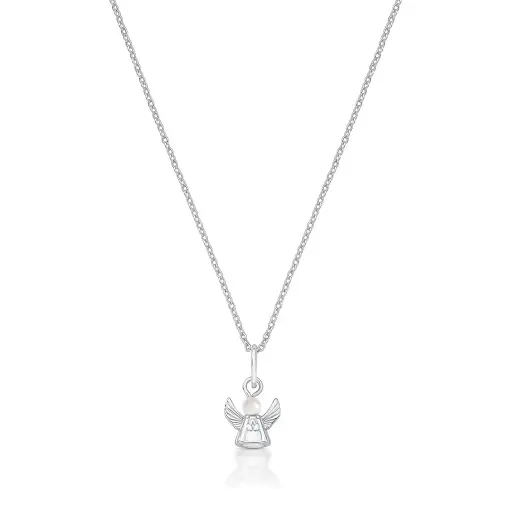 COLAR COM PINGENTE DE ANJO E PÉROLA SHELL