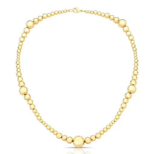 CHOKER DE ESFERA LISA BANHADA A OURO