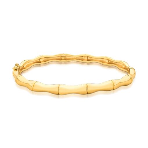 BRACELETE EM BAMBU TRABALHADO E LISO