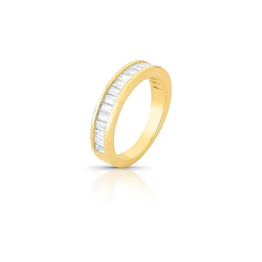 ANEL COM CRISTAIS BAGUETES