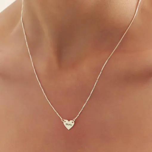 GARGANTILHA CORAÇÃO PERSONALIZADA COM 1 NOME