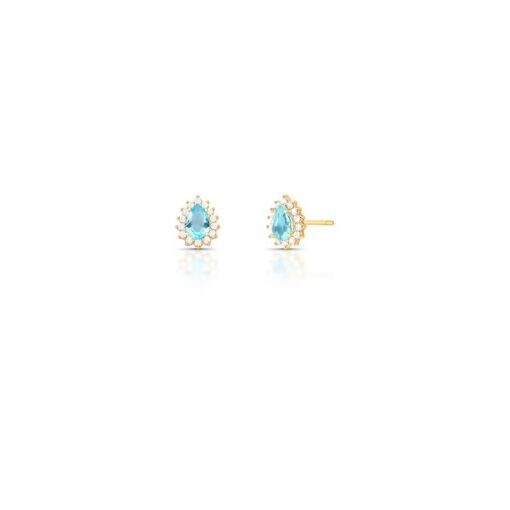 BRINCO DE GOTA COM CRISTAL E ZIRCÔNIAS