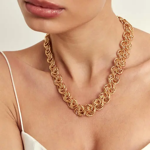 COLAR COM ELOS REDONDOS VAZADOS