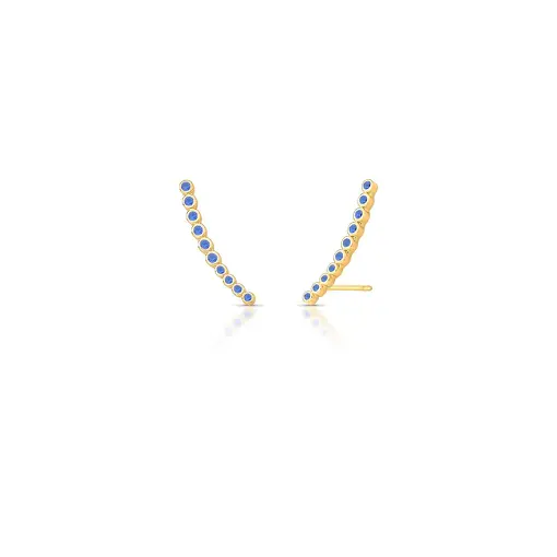 BRINCO EAR CUFF COM CRISTAIS REDONDOS