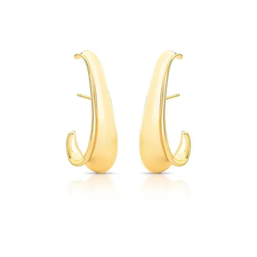 BRINCO EAR HOOK CURVO TRABALHADO E LISO