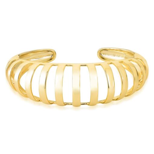 BRACELETE VAZADO COM TREZE FILEIRAS E COM ABERTURA