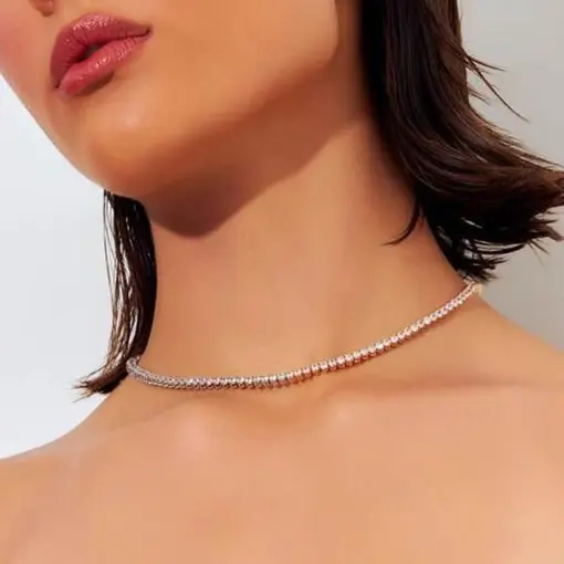 COLAR RIVIERA COM CRISTAIS REDONDOS