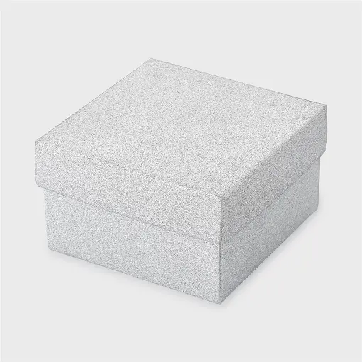 EMBALAGEM DE PAPEL PARA ANEL PRATA/ GLITTER COM 40 UNIDADE
