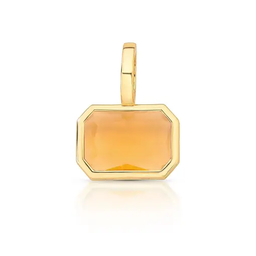 PINGENTE COM CRISTAL RETANGULAR E FECHO