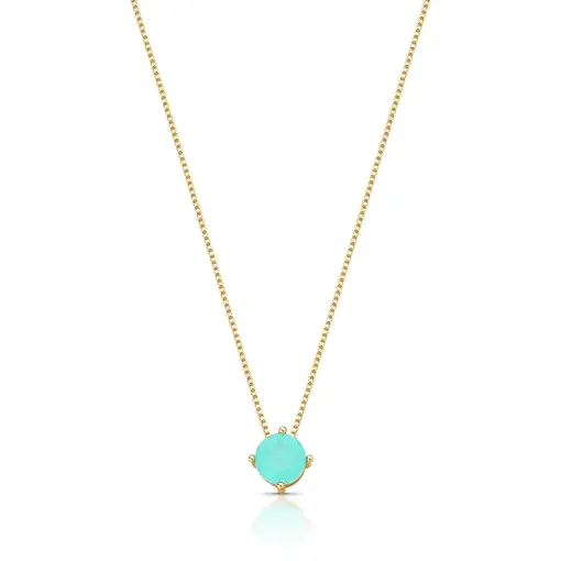 COLAR COM PINGENTE DE CRISTAL REDONDO