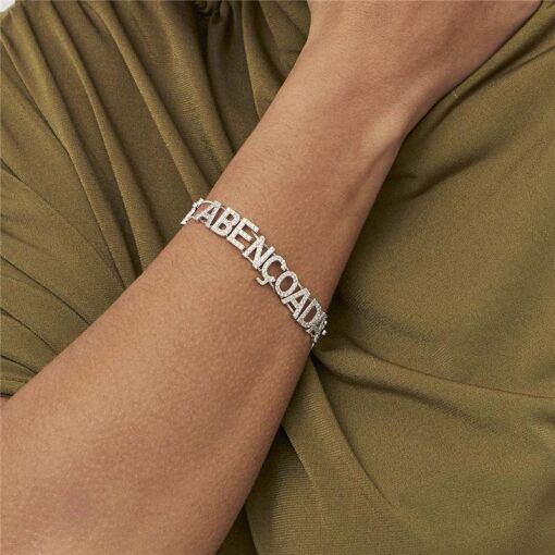 PULSEIRA COM ESCRITA ABENÇOADA FOLHEADA A RÓDIO