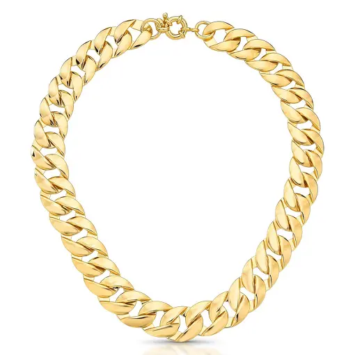 COLAR COM ELOS OVAIS LISOS E FECHO BOIA