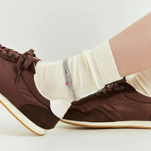 PULSEIRA RIVIERA COM CRISTAIS REDONDOS E OVAL PRATA RODINADA