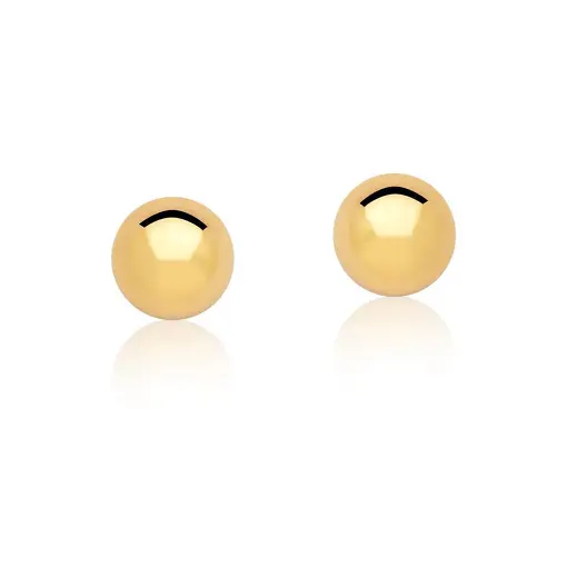 BRINCO DE ESFERA LISA BANHADO A OURO