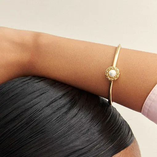 BRACELETE TRANÇADO E COM PÉROLA SHELL