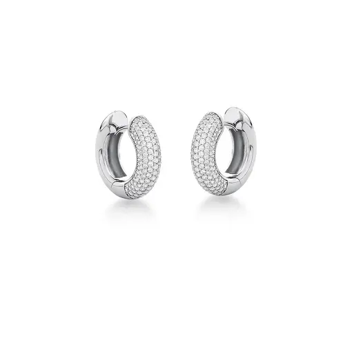 ARGOLA NOVE FILEIRAS COM ZIRCÔNIAS BRANCAS