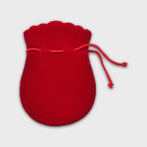 SAQUINHO DE VELUDO MÉDIO VERMELHO COM 25 UNIDADES