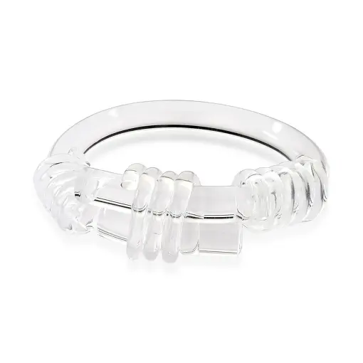 BRACELETE DUAS VOLTAS EM ACRÍLICO INCOLOR