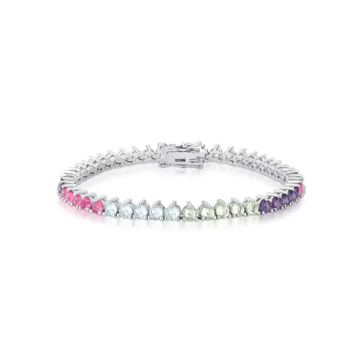 PULSEIRA RIVIERA COM CRISTAIS REDONDOS