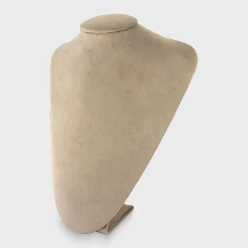 EXPOSITOR EM VELUDO BELGA CINZA BUSTO M