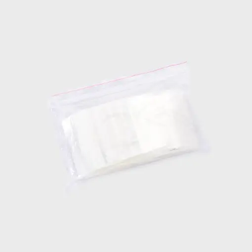 SAQUINHO PLASTICO DE TARJA COM 100 UNIDADES 6.5X7CM