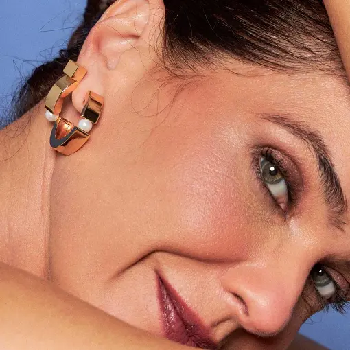BRINCO EAR JACKET COM PÉROLAS SHELL