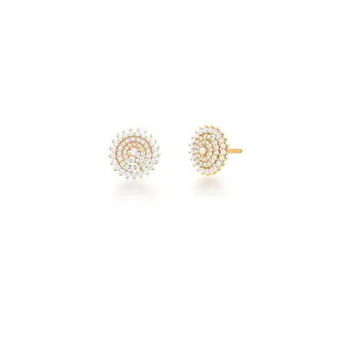 BRINCO REDONDO CRAVEJADO DE ZIRCÔNIAS BANHADO A OURO