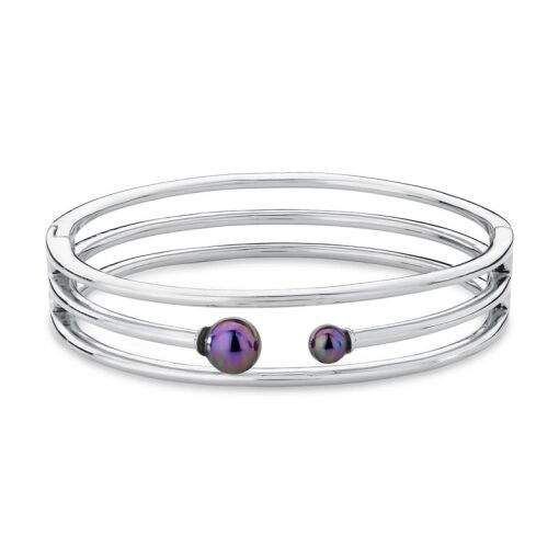 BRACELETE TRÊS VOLTAS VAZADO E PÉROLA SHELL