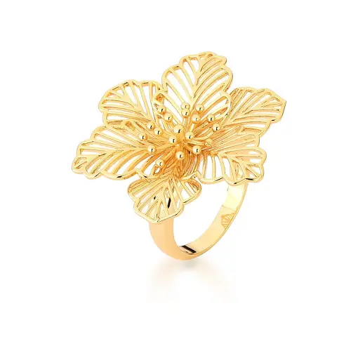 ANEL DE FLOR LISA VAZADA